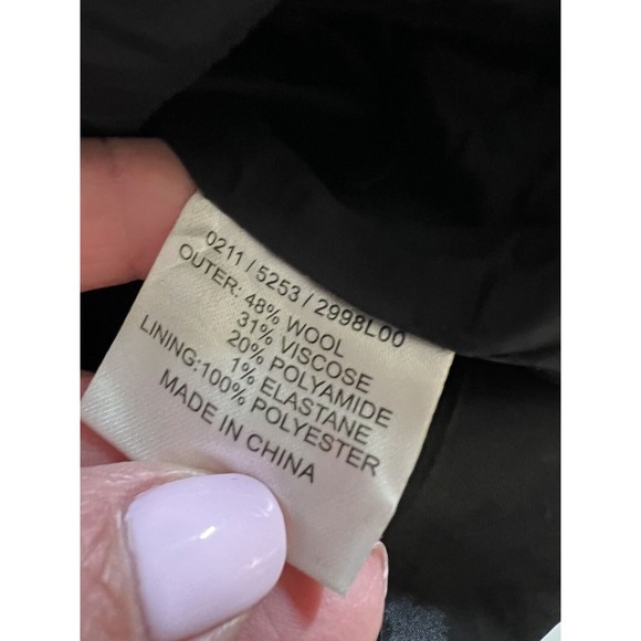 Hobbs Sleevless Sheath Dress In Black White Mix Wool Size 12 Uk Career Office - Picture 7 of 9